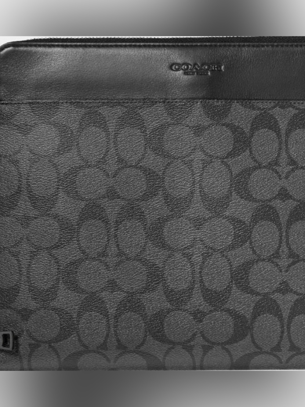 Coach second bag black & gray f32654